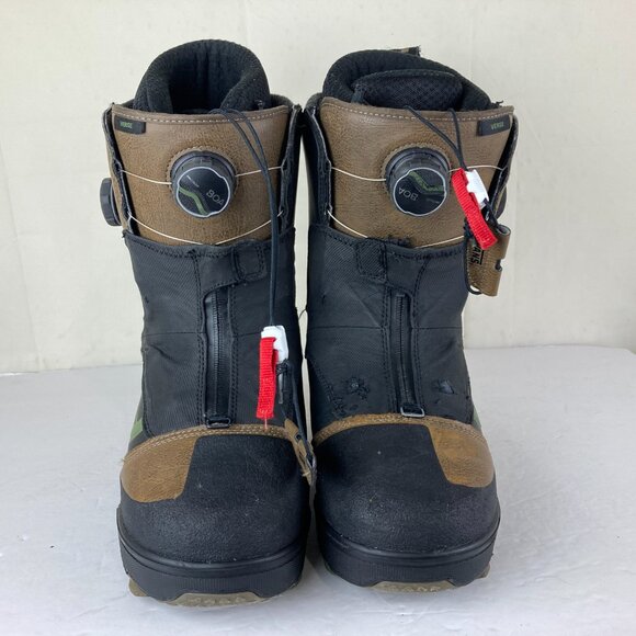 VANS Mens sz 10 Verse Dual BOA V3 Ultracush Black & Brown Snowboarding Boots - Picture 4 of 11